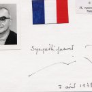 French Playwright FRANCOIS BILLETDOUX Autographed Card 1978
