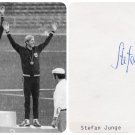 1972 Munich Olympics T&F High Jump Silver STEFAN JUNGE Orig Autograph 1980s
