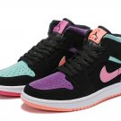 Air Jordan 1 High Black Green Purple Pink Men And Women Basketball Shoes