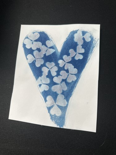 Cyanotype heart