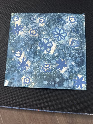 Abstract cyanotype