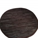Leather Rug for Fireplace Fireproof Carpet BROWN Circle Hearth Fire Resistant Mat Rug