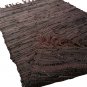 Leather Rug for Fireplace Fireproof Carpet BROWN Hearth Fire Resistant Mat Rug