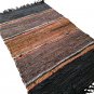 Leather Rug for Fireplace Fireproof Carpet VERTICAL LINES Hearth Fire Resistant