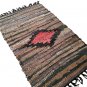 Leather Rug for Fireplace Fireproof Carpet BEIGE&BROWN with Red Diamond Hearth