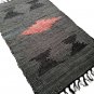 Leather Rug for Fireplace Fireproof Carpet Dark Green with Black&Red Star Hearth Fire Resistant