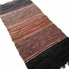 Leather Rug for Fireplace Fireproof Carpet VERTICAL LINES Hearth Fire Resistant Mat Rug