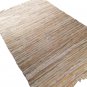 Leather Rug for Fireplace Fireproof Carpet VERY LARGE BEIGE Hearth Fire Resistant Mat Rug