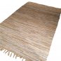 Leather Rug for Fireplace Fireproof Carpet VERY LARGE BEIGE Hearth Fire Resistant Mat Rug