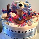 Bowtie Bowwow Single Layer Cake