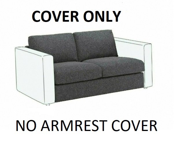 IKEA VIMLE Loveseat Sleeper 2-Seat Section COVER Gunnared Medium Gray 804.338.01