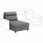 IKEA LIDHULT Cover for Chaise Section Sofa Lejde Gray Slipcover 904.058.50