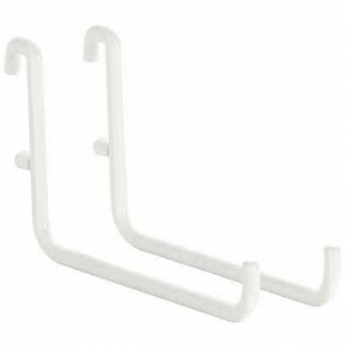 IKEA SKADIS Hook (2 Pack) Metal Hooks White Office Storage Cable Hanger ...