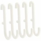IKEA SKADIS Hook (5 pack) 2 1/4" White Metal Hooks Office Storage Cable Hanger 203.208.02