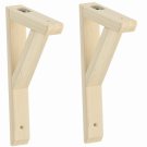 IKEA SANDSHULT Set of 2 Brackets 7x8 3/4" Wall Shelf Support Solid Wood Aspen 603.999.02