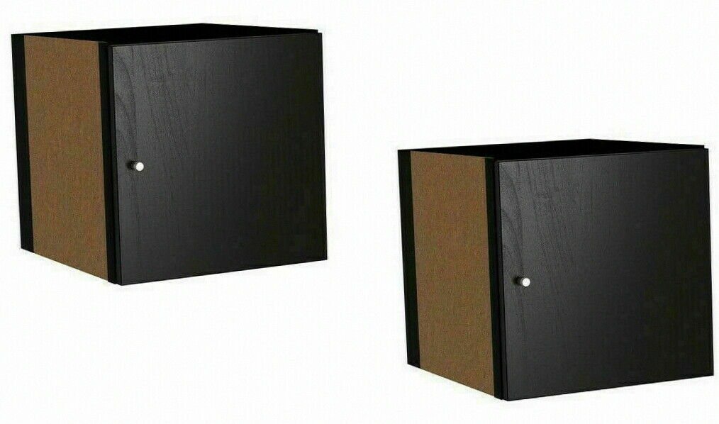 Set of 2 IKEA KALLAX Insert with Door Black Brown 13x13" Fit EXPEDIT