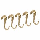 IKEA HULTARP Steel Hook Polished Brass Gold Color (5 Pack) 2 3/4" Storage Hanger 104.487.78
