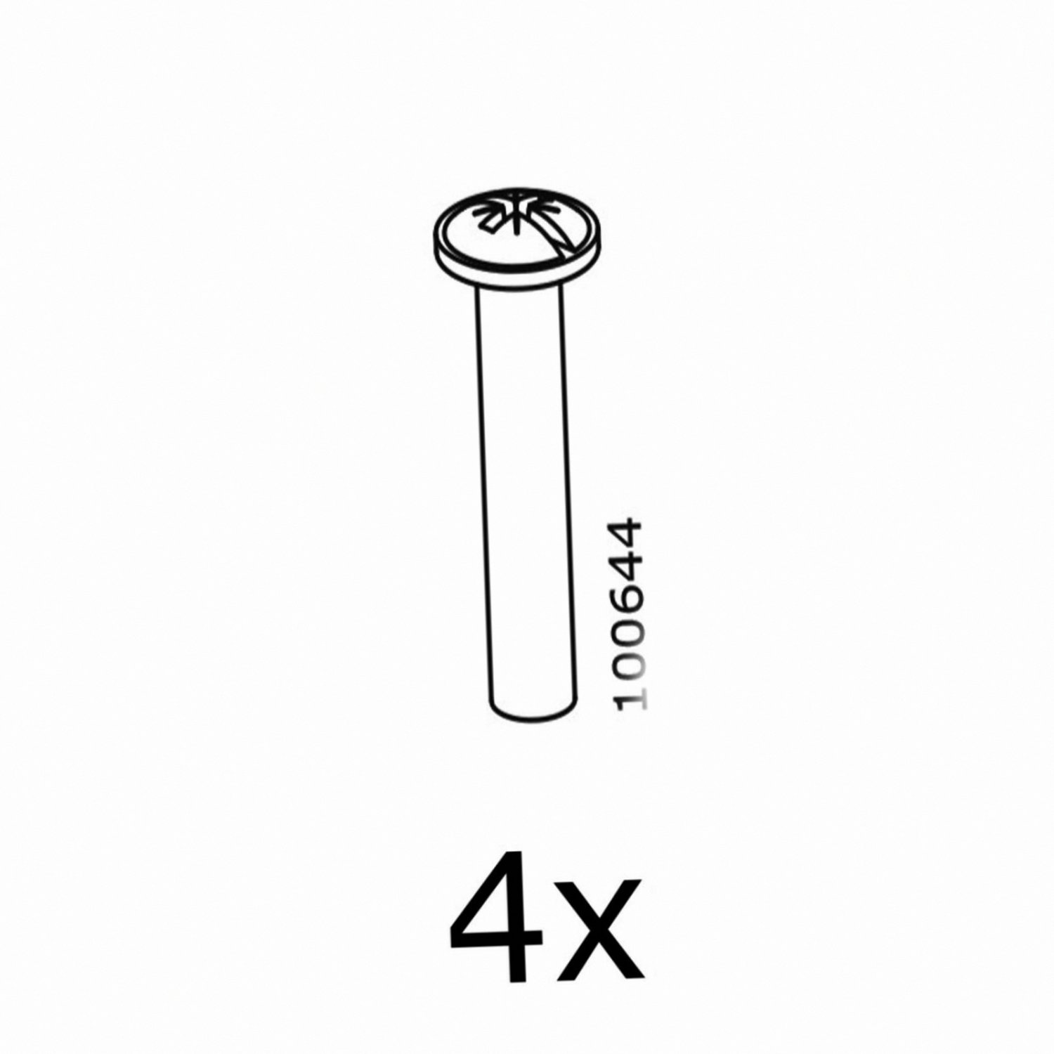 IKEA Nuts Part 100644 (4 Pack) Furniture Hardware Fittings Parts