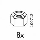 IKEA Nut Lock Replacement (8 pack) Part # 100712 Furniture Hardware