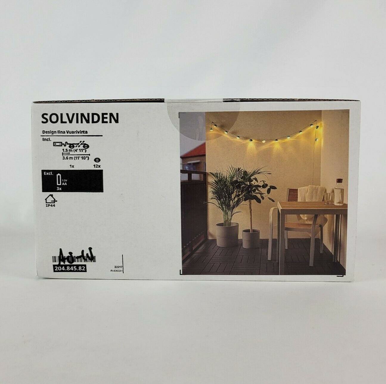 IKEA SOLVINDEN LED Outdoor String Light with 12 Lights 204.845.82