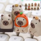 1Pc Adorable Capybara Keycaps, Cute Capybara Cartoon Keycaps, Animal Keycaps, Capybara with Glasses 
