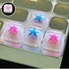 1Pc Transparent Starfish Keycaps, Blue Pink Starfish Keycaps for Mechanical Keyboards, Shine Bright 