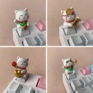 1Pc Lucky Cat Keycaps, Happy Cat Keycap, Kawaii Cat Keycaps, Kitten Keycaps, Charming Lucky Cat Keyc