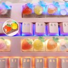 1Pc Kawaii Transparent Fruit Keycaps, Transparent Strawberry Keycaps, Pineapple Peach Keycaps, Tropi