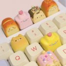 1Pc Kawaii Bread Keycaps, Adorable Kawaii Anime Keycaps, Bear Keycaps, Pink Keycaps for Unique Keybo