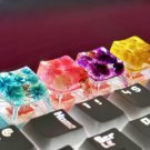 1Pc Elegant Dry Spline Cap Keycaps, Pink Flower Dry Keycaps, Artistic Real Flower Keycaps with Dry S