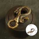 1Pc Car Key Chains Copper Dragon Figurines, Copper Dragon Keychain, Retro Brass Animal Car Key Chain