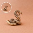 1Pc Pure Copper Snake Antique Bronze, Handcrafted Copper Snake Miniature Statue, Elegant Copper Snak