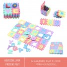 36 Pcs Miniature Alphabet Mat Floor, Miniature Rainbow Carpet, Mini Puzzle Floor Cover, Accessories 