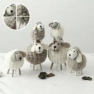1Pc Kawaii Sheep Animal Ornament, Sheep Animal Figurine for Desk and Shelf Decor, Tiny Adorable Shee
