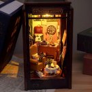 DIY Detective Agency Book Nook Kit, 3D Wooden Puzzle Bookshelf, Detective Office Miniature Book Nook