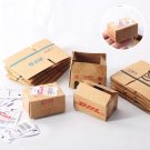 1Set Miniature Express Delivery Box, Tiny Shipping Carton Model, Mini Express Parcel Box Replica, Mi
