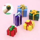 5Pcs Miniature Christmas Gift Box Holiday Decoration, Tiny Birthday Gift Box Ornament, Xmas Gift Box