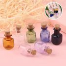 9Pcs Colorful Miniature Glass Bottles with Cork Stoppers, Miniature Glass Vials, Tiny Glass Jars for