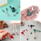 Miniature Gardening Tool Set, Mini Farm Tools Set Watering Can Rake Shovel Scissors, Miniature Farmi