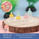 6Pcs Miniature Milk Bottle, Miniature Baby Pacifiers, Miniature Baby Bottle, Miniatur Milchflasche, 