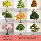 15Cm Miniature Wire Tree, Miniature Bonsai Tree and Maple, Miniature Pink Yellow Tree, Miniatur Baum