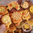Miniature Cute Pizza, Miniature Fast Food, Miniature Pizza Tray, Pretend Play Food Set, Miniature Fo