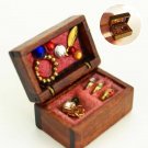 1Pc Miniature Dollhouse Jewelry Box Collectible, Jewelry Case for Dolls 1:12, Jewelry Organizer for 