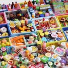 Miniature Food and Drinks Set, Miniature Cake, Donut, Cupcake, Mini Cake, Donuts, Fruit for Dollhous