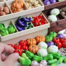 Set Miniature Vegetable, Miniature Pumpkin, Tiny Cucumber Tomato Onion Miniature Market Vegetables, 