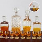 Set Miniature Wine Bottle and Glasses, Dollhouse Mini Wine Glass, Tiny Wine Bottle Prop, Miniature B