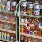 1Pc Miniature Candy Jars, Chocolate & Biscuit Snacks 1/6, Dollhouse Snack Jars, Miniature Bear Candy