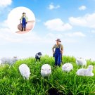 Farm Shepherd Miniature Set, Miniature Shepherd with Goat & Dog 1/64 1/87, Miniature Farm Life Statu