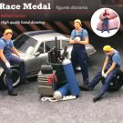 Set Miniature Auto Mechanic Figurine, Car Repair Miniature 1/64, Realistic Auto Technician Statue, R