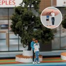 Set Miniature Couple Figurine, Couple Miniature Statue 1/64, Romantic Lovers Miniature, Boy Girl Mod